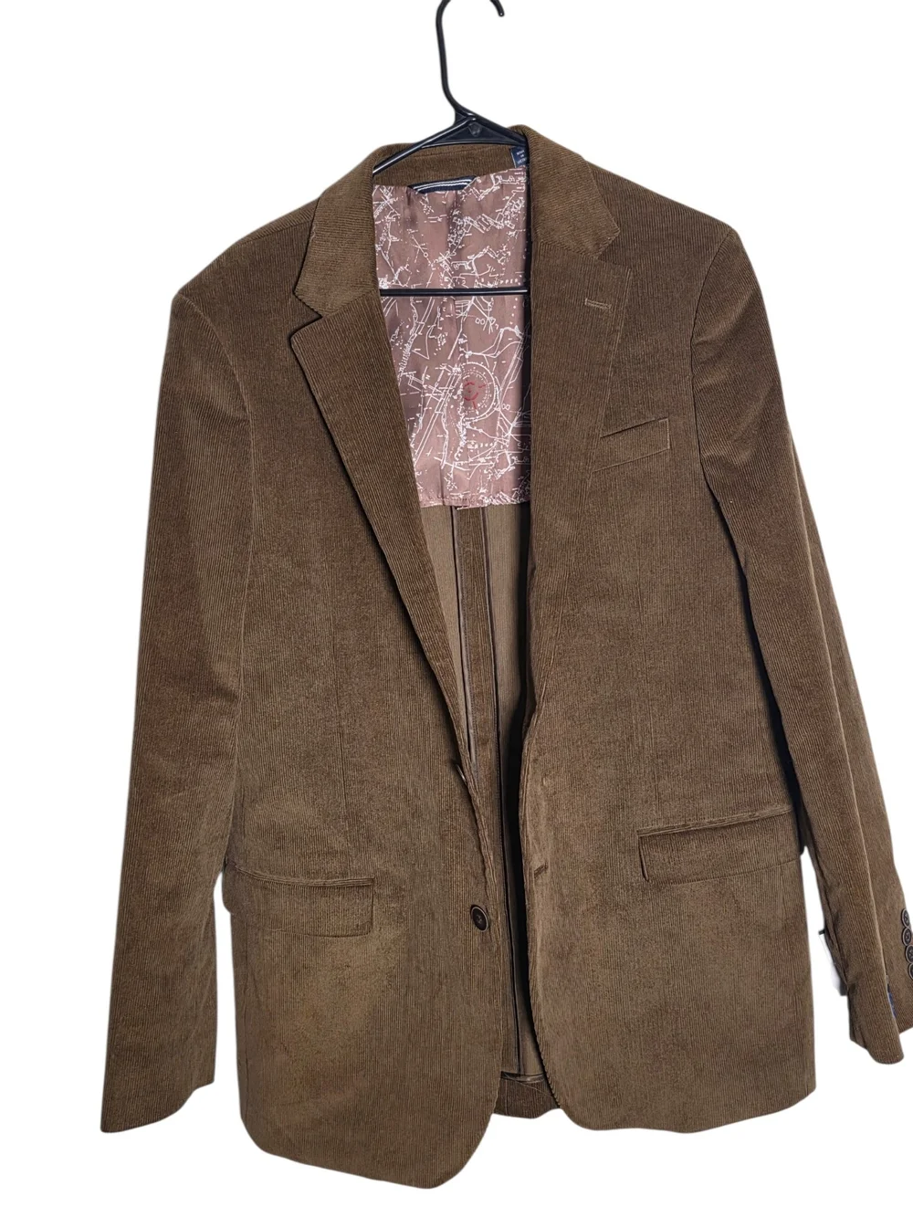 Nautica Active Stretch Corduroy Blazer Sport Coat Tan 42 Long NWT